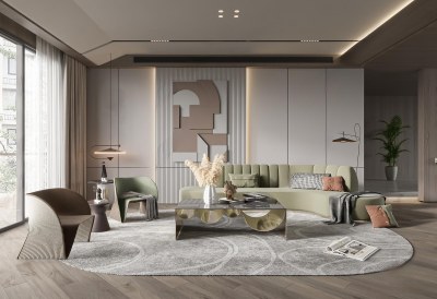 现代家居客厅3D模型下载